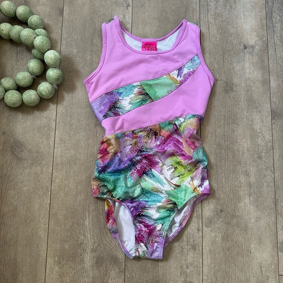 Capezio Future Star Girls Vibrant Multi Color Dance Leotard One-Piece Size Small - Picture 14 of 16